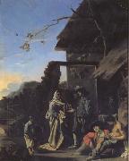 Bourdon, Sebastien The Fortune-Teller (mk17) oil painting